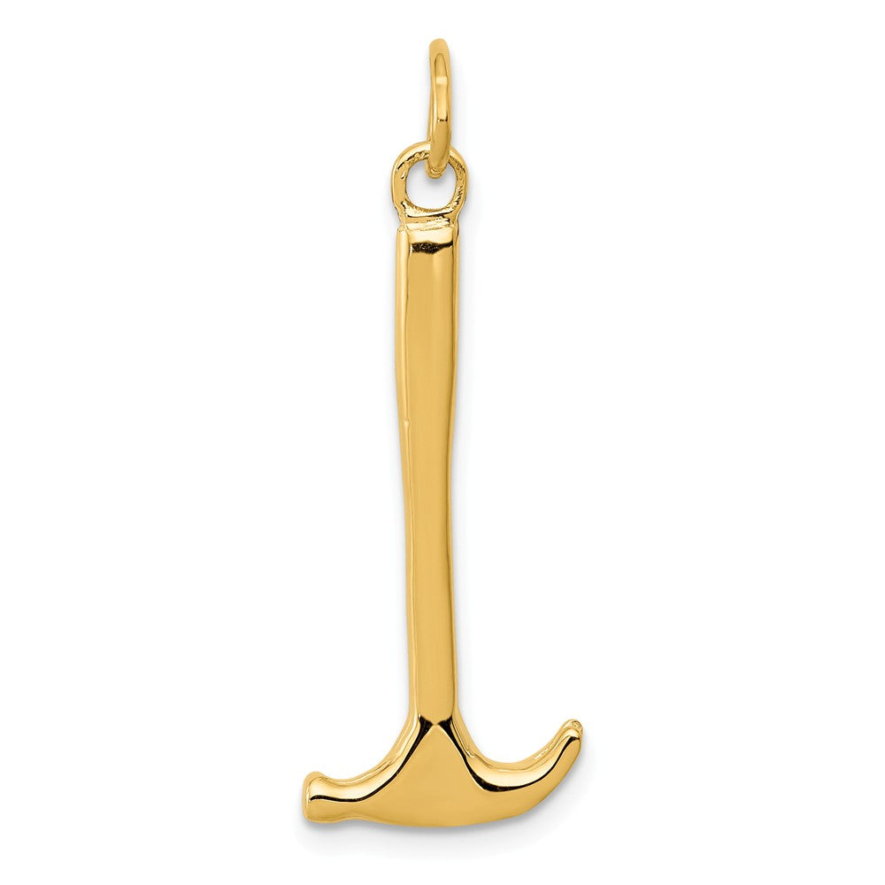 14k Yellow Gold 3D Hammer Pendant, Item P10212 by The Black Bow Jewelry Co.