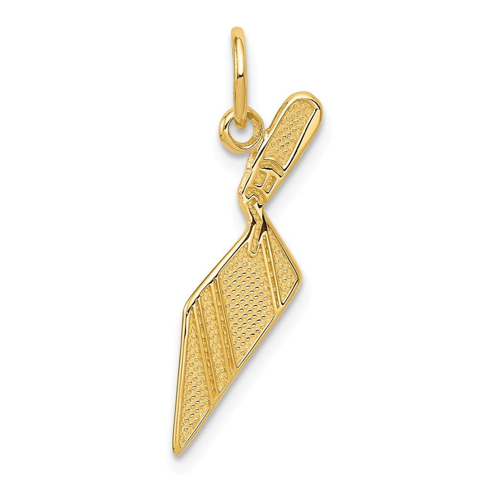 14k Yellow Gold Textured Brick Trowel Charm, Item P10223 by The Black Bow Jewelry Co.