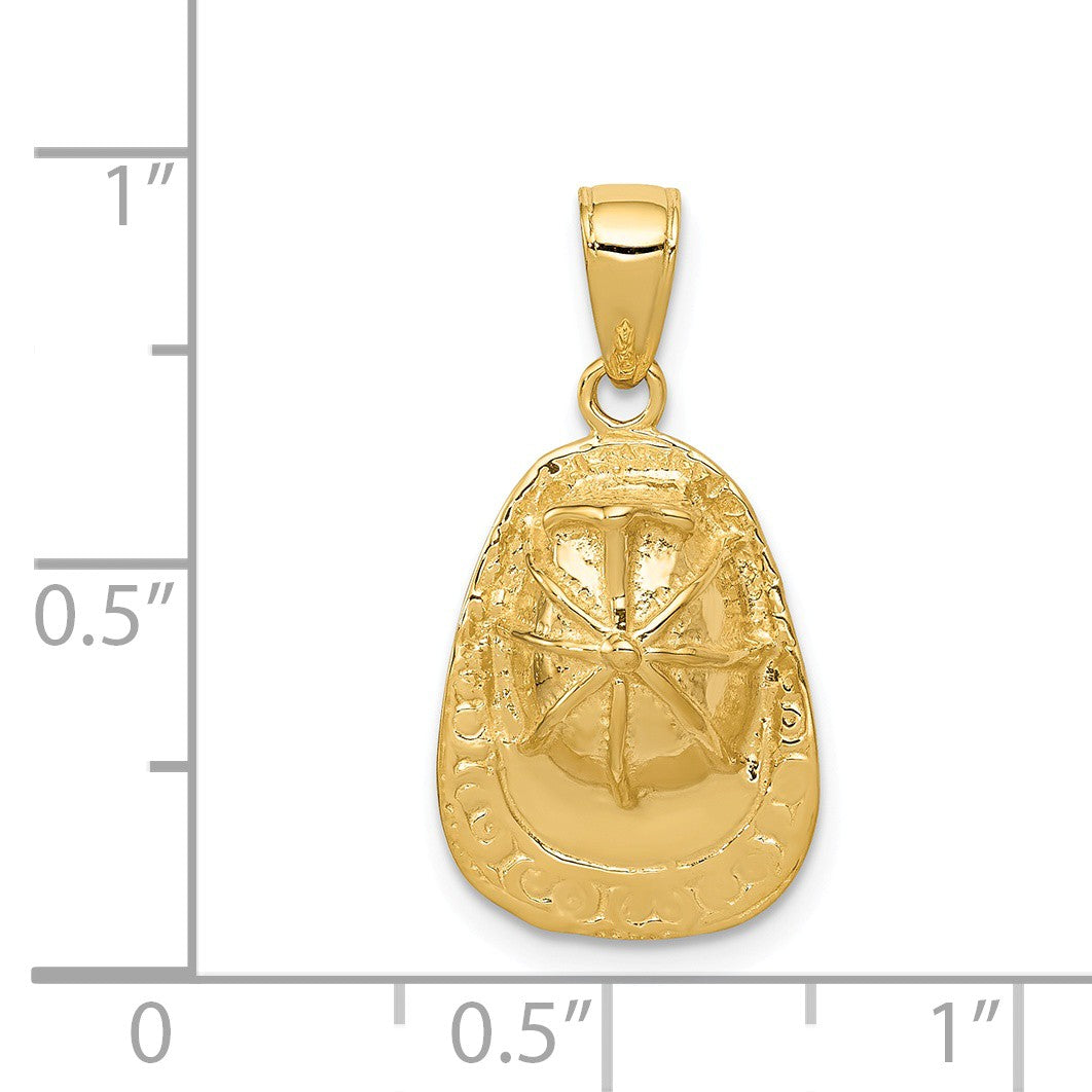 Alternate view of the 14k Yellow Gold 3D Firefighter Hat Pendant by The Black Bow Jewelry Co.