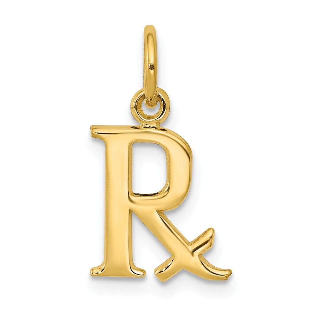 14k Yellow Gold Prescription Symbol RX Charm, Item P10305 by The Black Bow Jewelry Co.