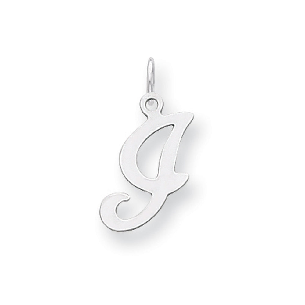 Sterling Silver, Sophia Collection, Small Script Initial I Pendant, Item P10438-I by The Black Bow Jewelry Co.
