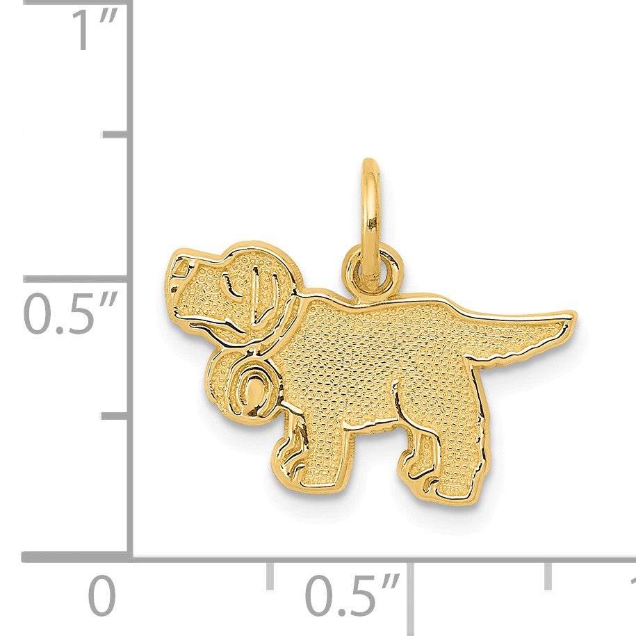 Alternate view of the 14k Yellow Gold Saint Bernard Puppy Pendant by The Black Bow Jewelry Co.