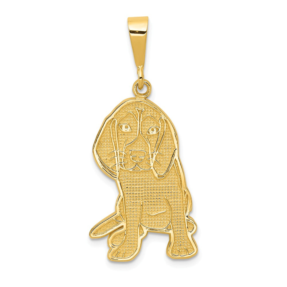 14k Yellow Gold Beagle Pendant, Item P10678 by The Black Bow Jewelry Co.