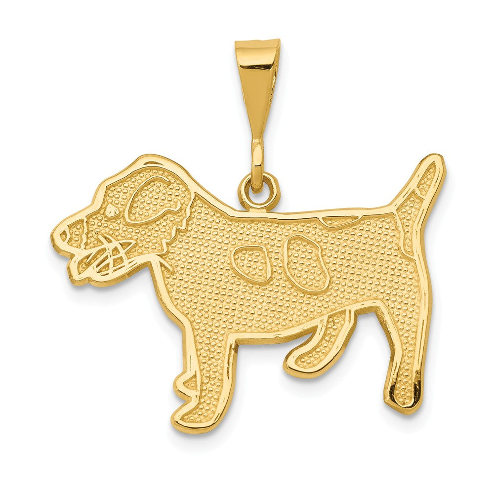 14k Yellow Gold Jack Russell Terrier Pendant, Item P10679 by The Black Bow Jewelry Co.