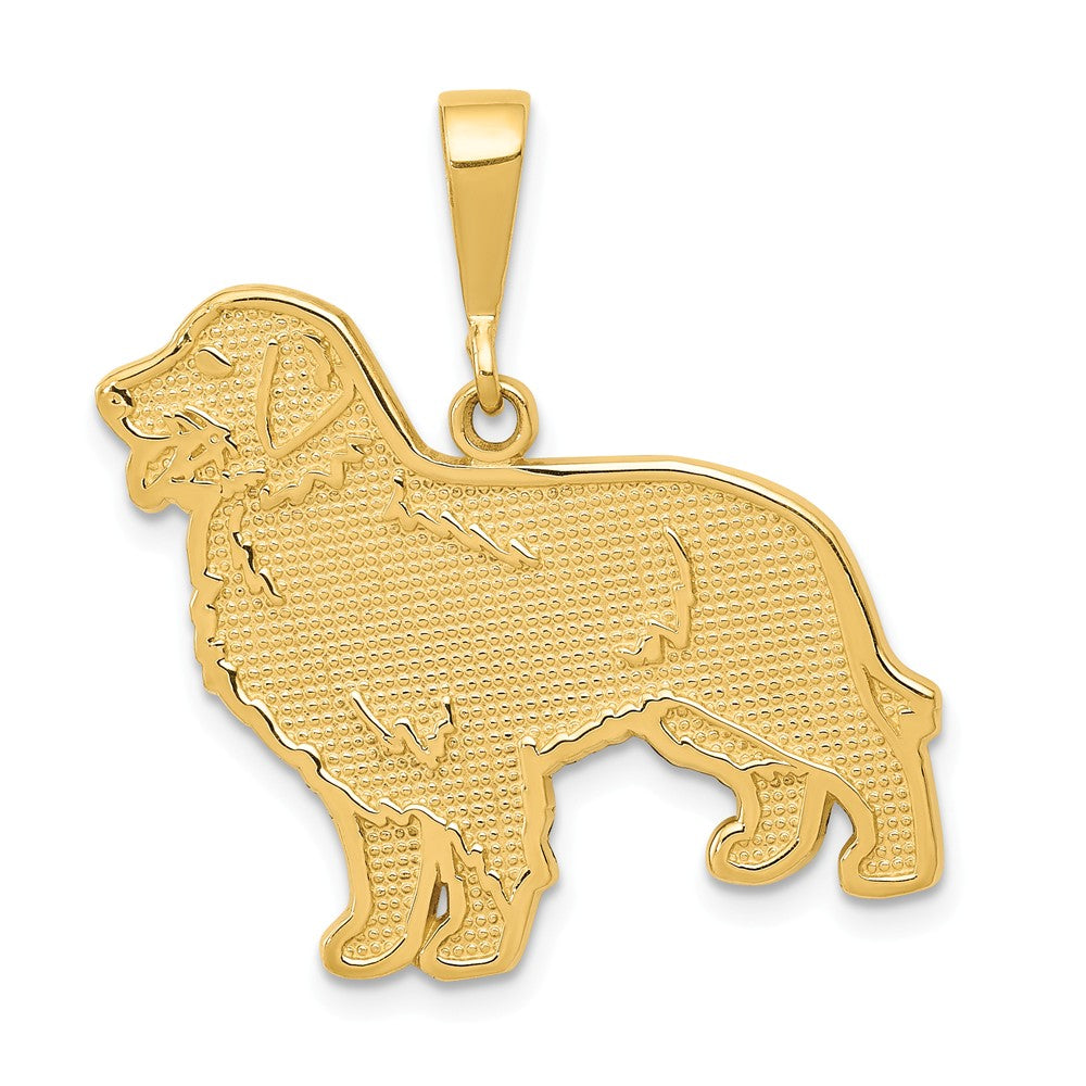 14k Yellow Gold Golden Retriever Pendant, Item P10680 by The Black Bow Jewelry Co.