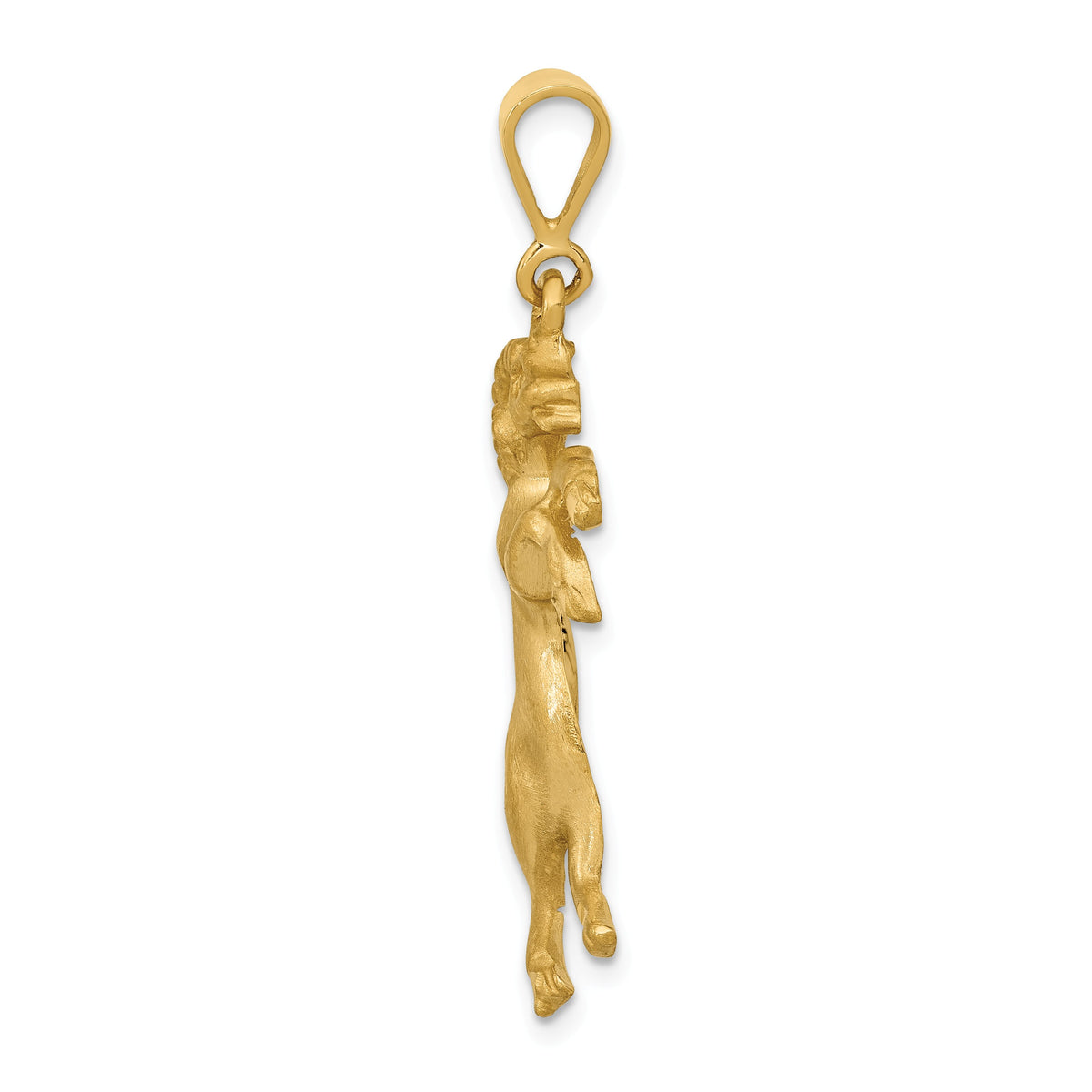 Alternate view of the 14k Yellow Gold Large Aries the Ram Zodiac Pendant by The Black Bow Jewelry Co.
