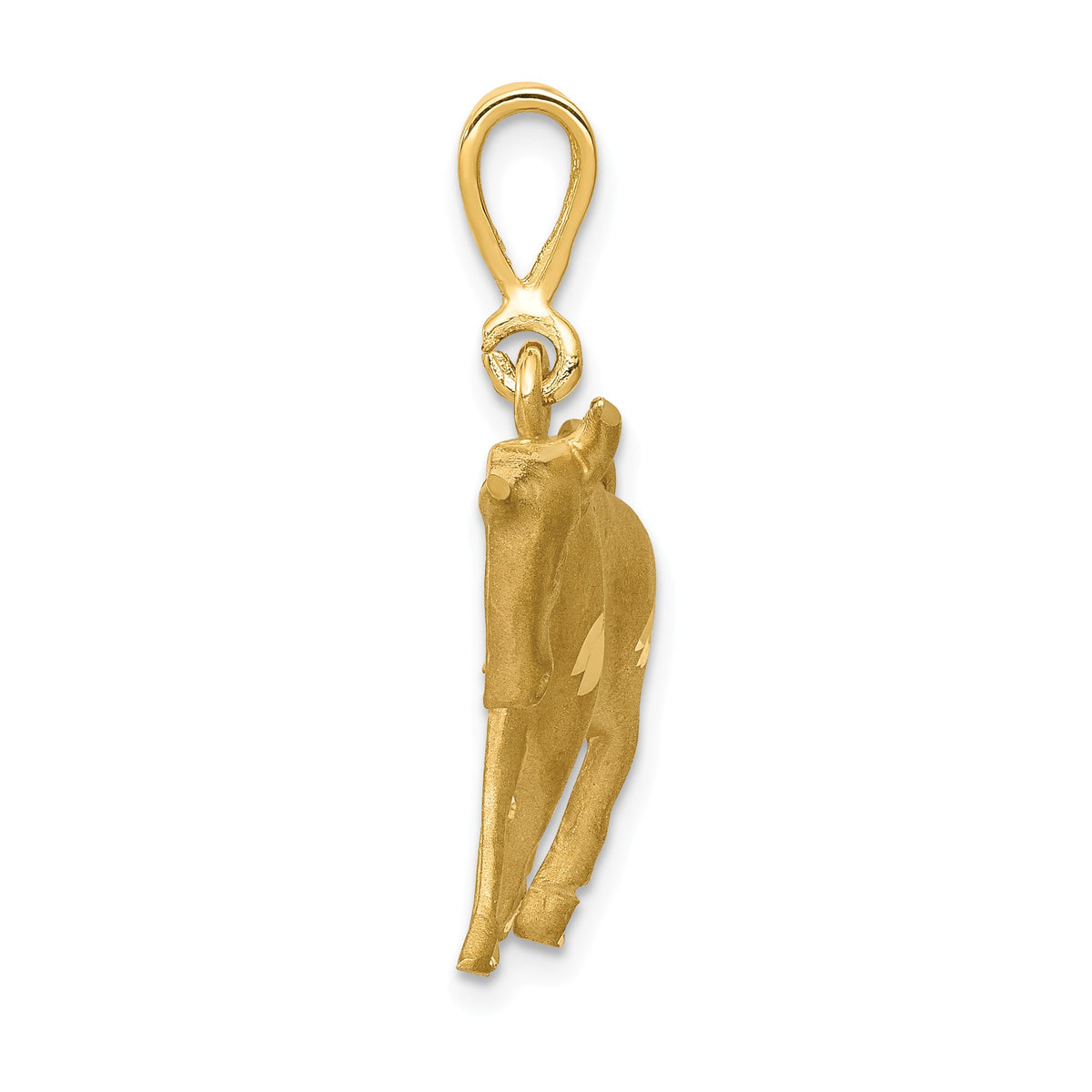 Alternate view of the 14k Yellow Gold Large Taurus the Bull Zodiac Pendant by The Black Bow Jewelry Co.