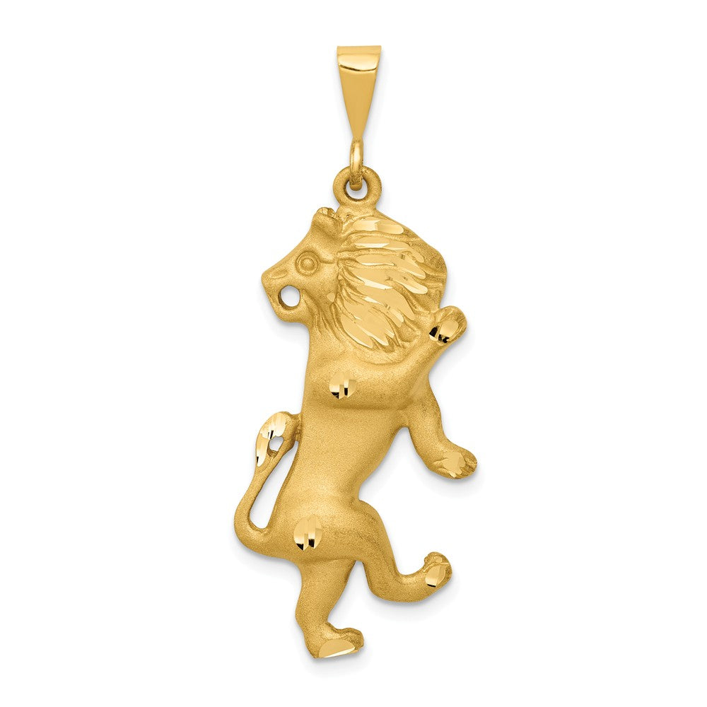 14k Yellow Gold Large Leo the Lion Zodiac Pendant, Item P10948 by The Black Bow Jewelry Co.