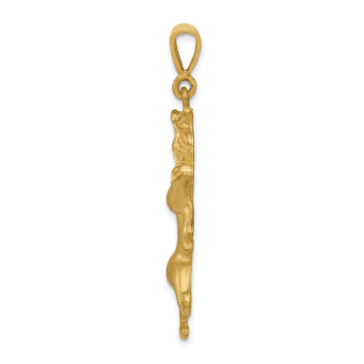 Alternate view of the 14k Yellow Gold Large Leo the Lion Zodiac Pendant by The Black Bow Jewelry Co.