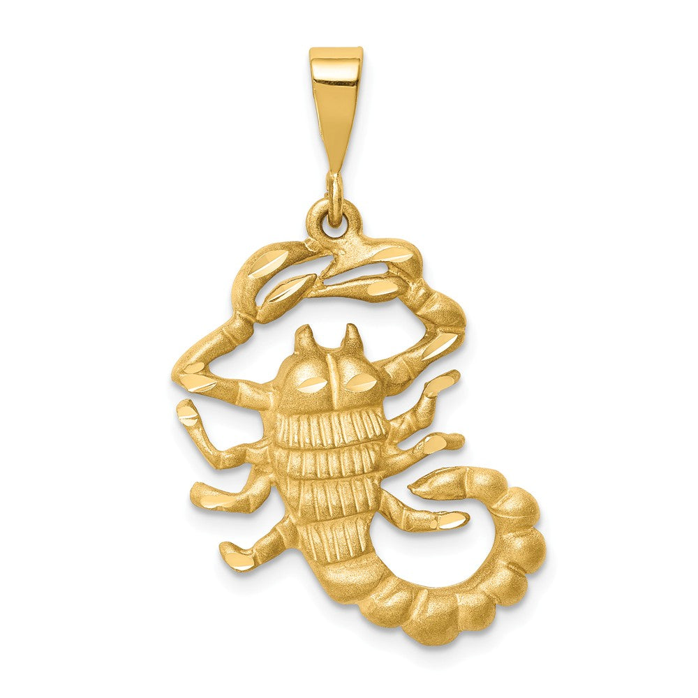 14k Yellow Gold Large Scorpio the Scorpion Zodiac Pendant, Item P10951 by The Black Bow Jewelry Co.
