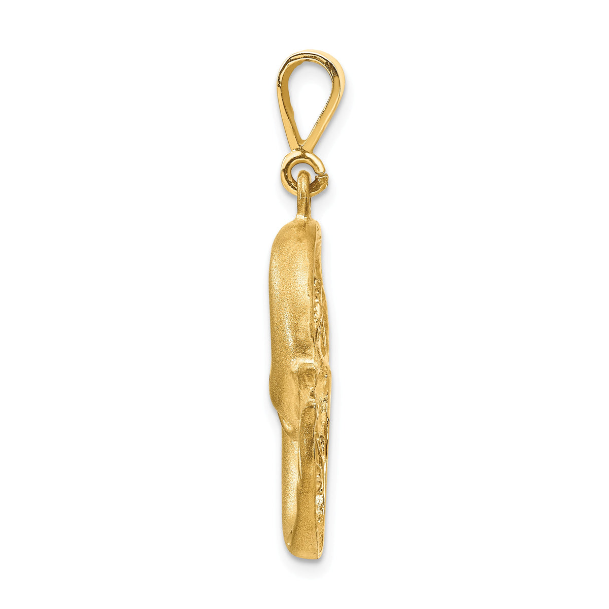 Alternate view of the 14k Yellow Gold Large Pisces the Fish Zodiac Pendant by The Black Bow Jewelry Co.