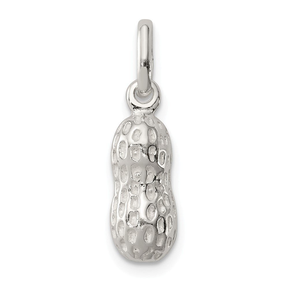 Sterling Silver 3D Peanut Charm, Item P10999 by The Black Bow Jewelry Co.