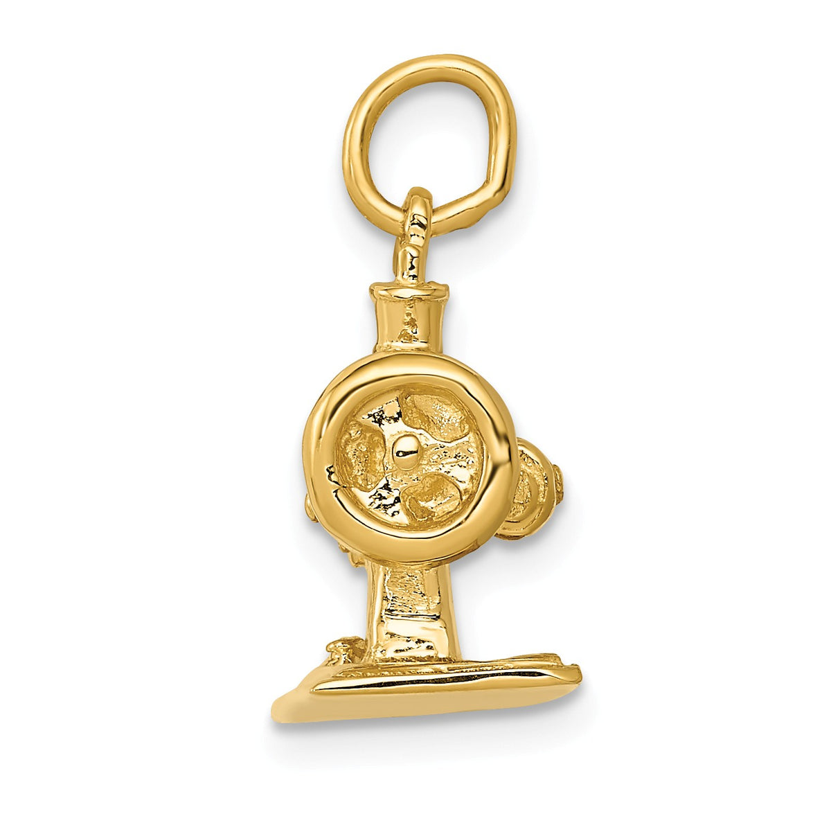 Alternate view of the 14k Yellow Gold 3D Antique Sewing Machine Charm by The Black Bow Jewelry Co.