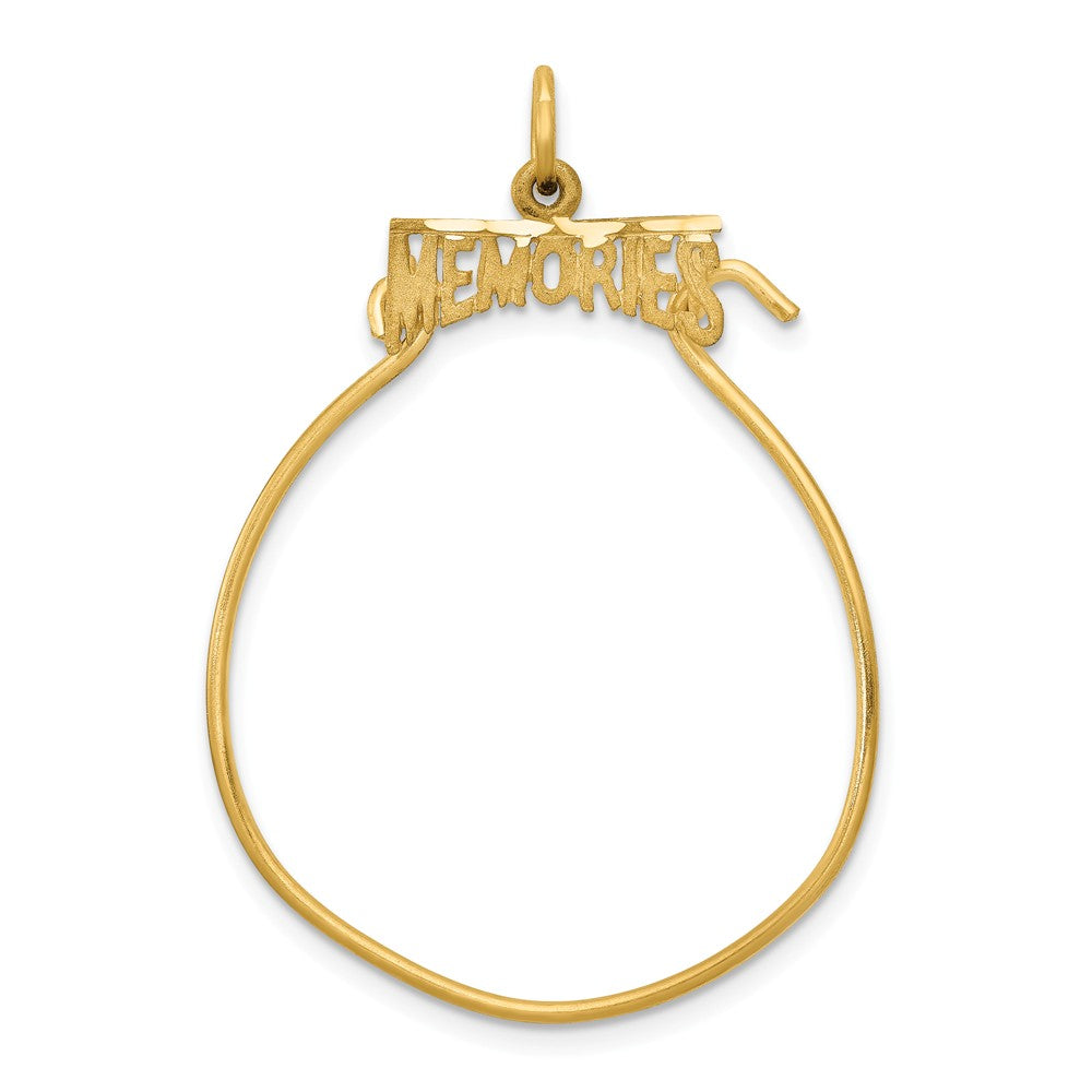 14k Yellow Gold Memories Charm Holder Pendant, Item P11113 by The Black Bow Jewelry Co.