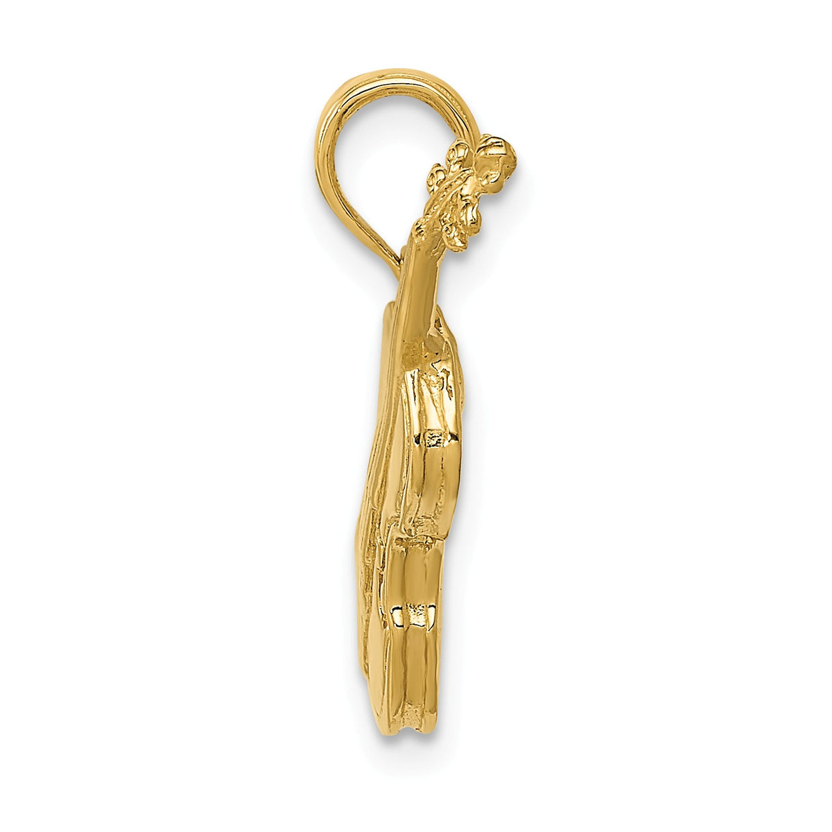 Alternate view of the 14k Yellow Gold 3D Violin Pendant by The Black Bow Jewelry Co.