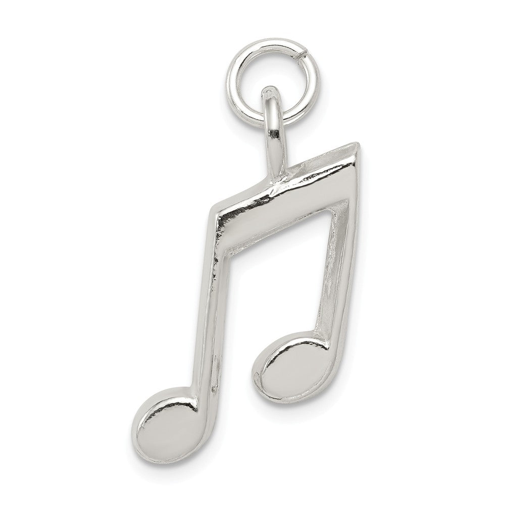 Sterling Silver Beamed Musical Notes Pendant, Item P11165 by The Black Bow Jewelry Co.