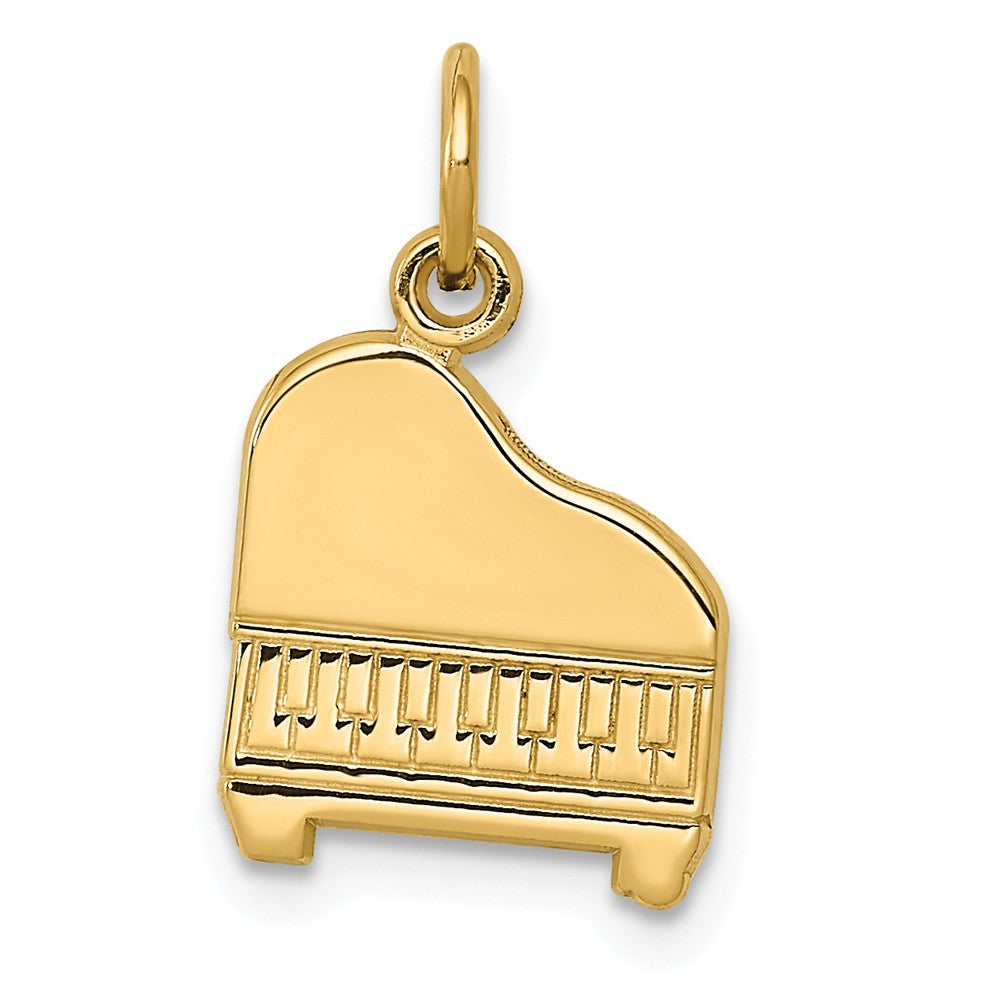 14k Yellow Gold Baby Grand Piano Charm, Item P11180 by The Black Bow Jewelry Co.