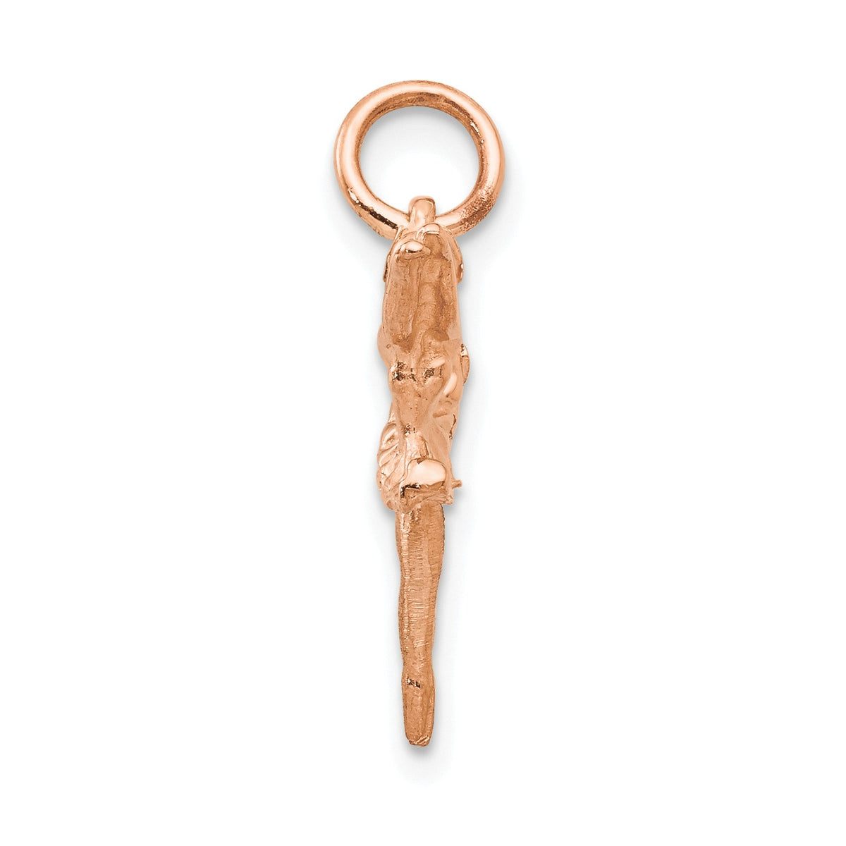 Alternate view of the 14k Rose Gold Small 3D Ballerina Pendant Charm by The Black Bow Jewelry Co.