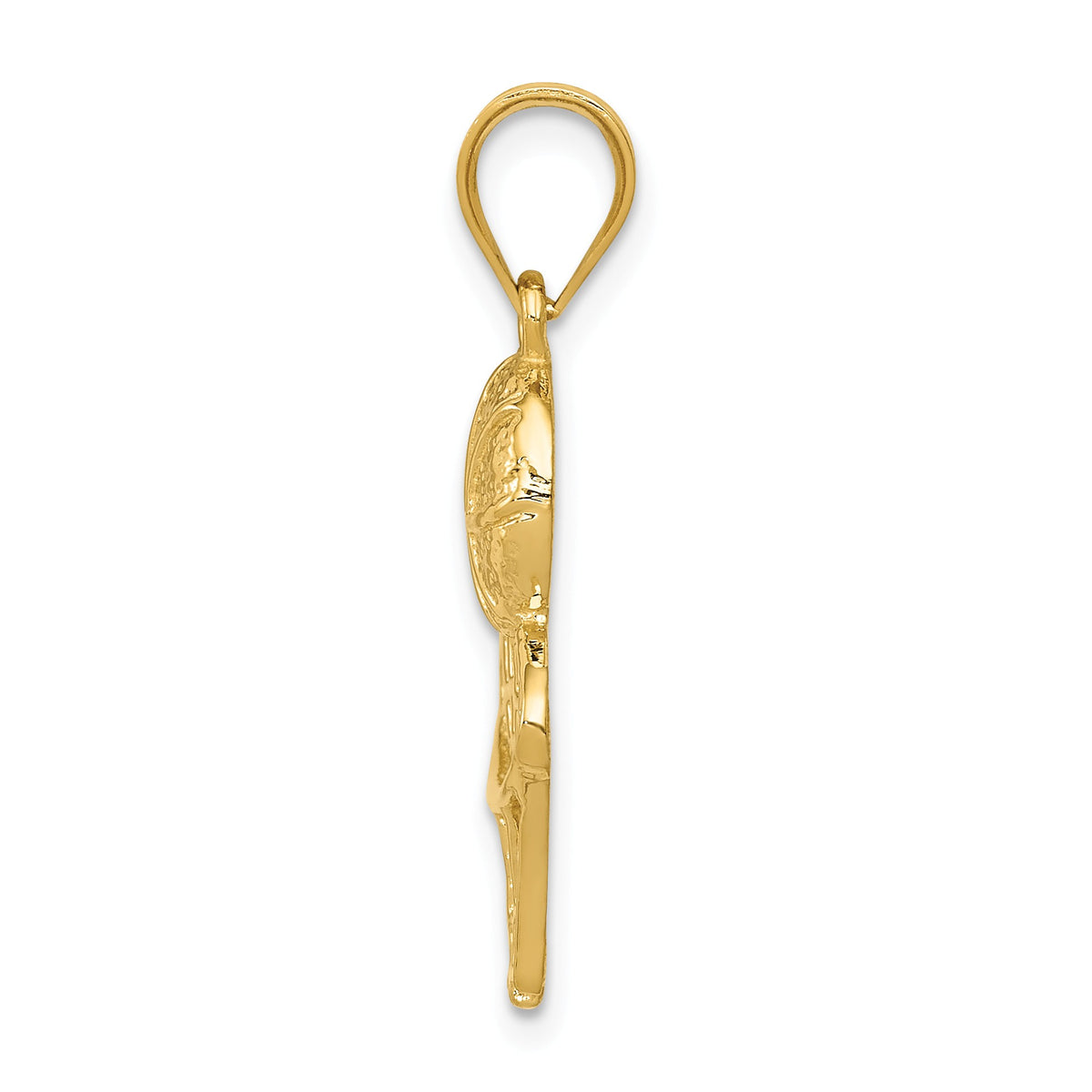 Alternate view of the 14k Yellow Gold Basketball and Net Pendant by The Black Bow Jewelry Co.