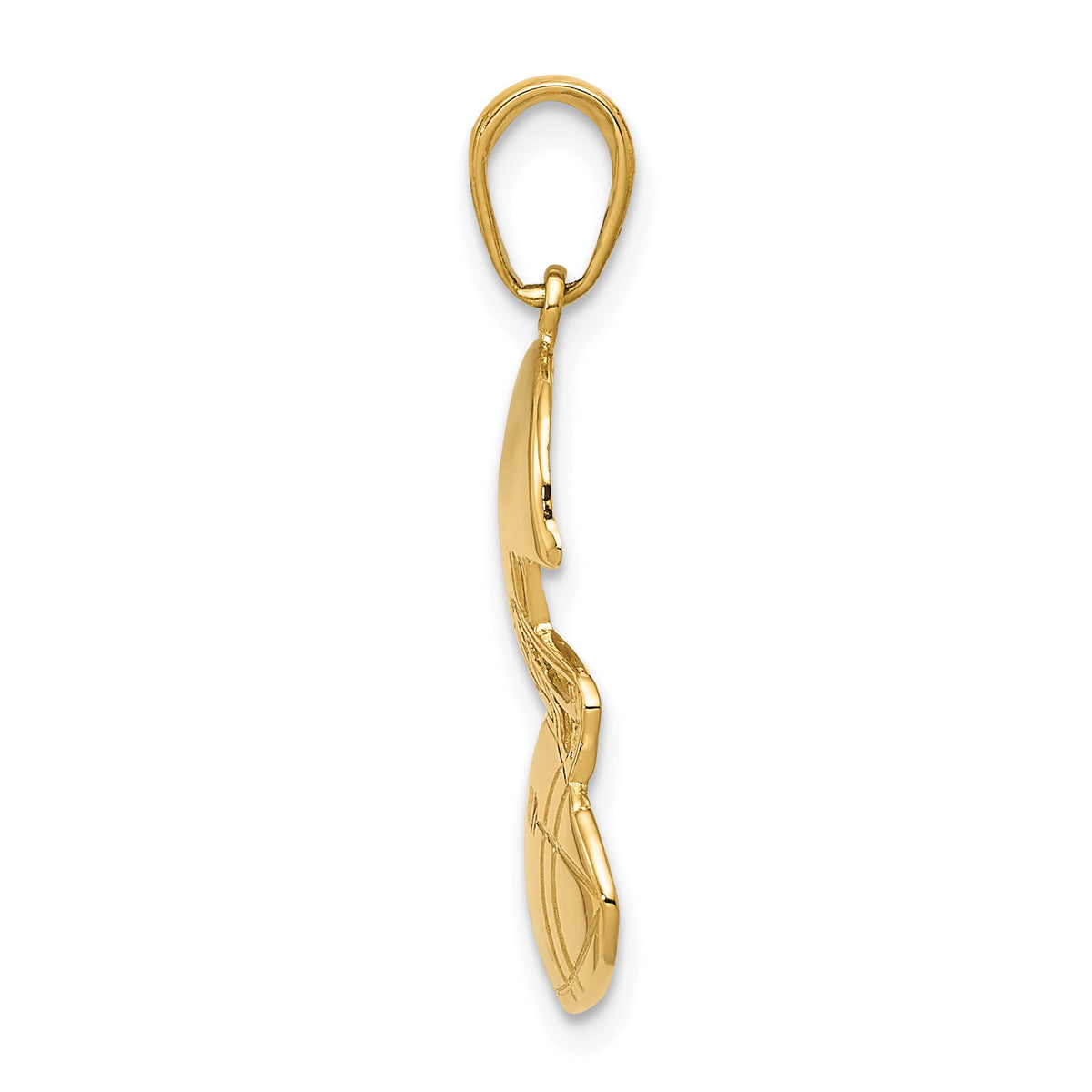 Alternate view of the 14k Yellow Gold Football and Helmet Pendant by The Black Bow Jewelry Co.