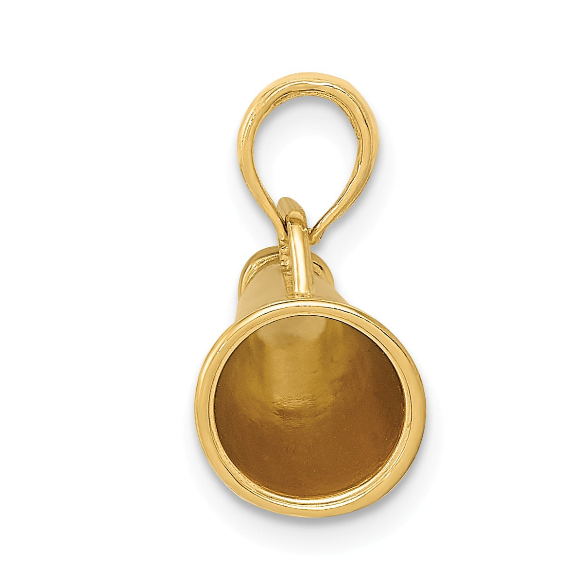 Alternate view of the 14k Yellow Gold 3D Polished Megaphone by The Black Bow Jewelry Co.