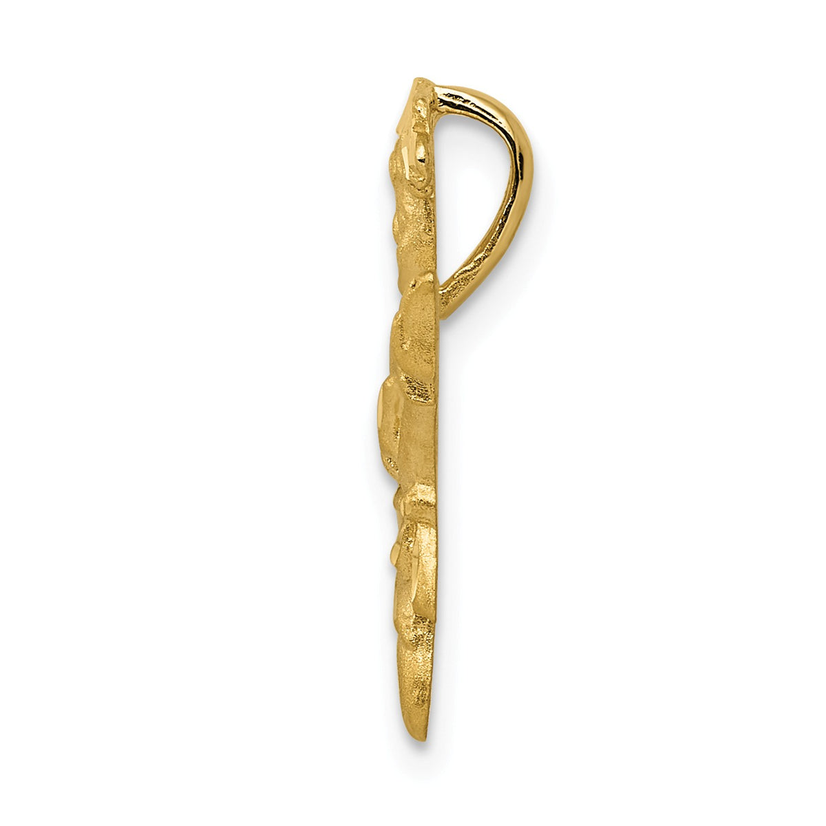 Alternate view of the 14k Yellow Gold Female Karate Kicker Pendant by The Black Bow Jewelry Co.