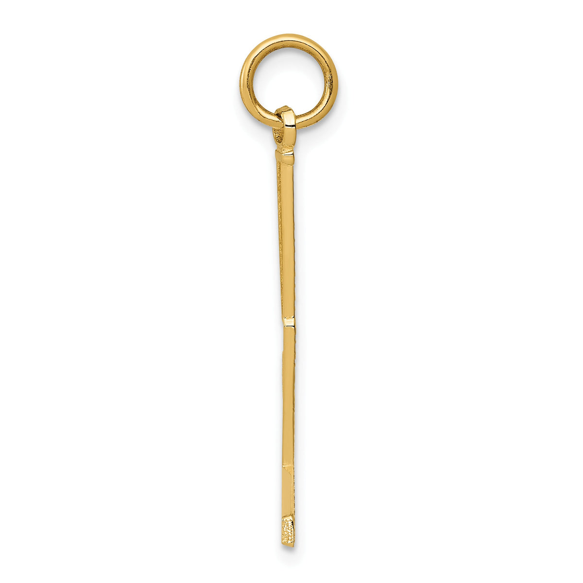 Alternate view of the 14k Yellow Gold Goalie Stick Pendant by The Black Bow Jewelry Co.