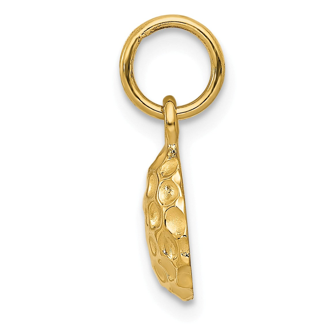 Alternate view of the 14k Yellow Gold Polished Golf Ball Pendant, 9mm by The Black Bow Jewelry Co.
