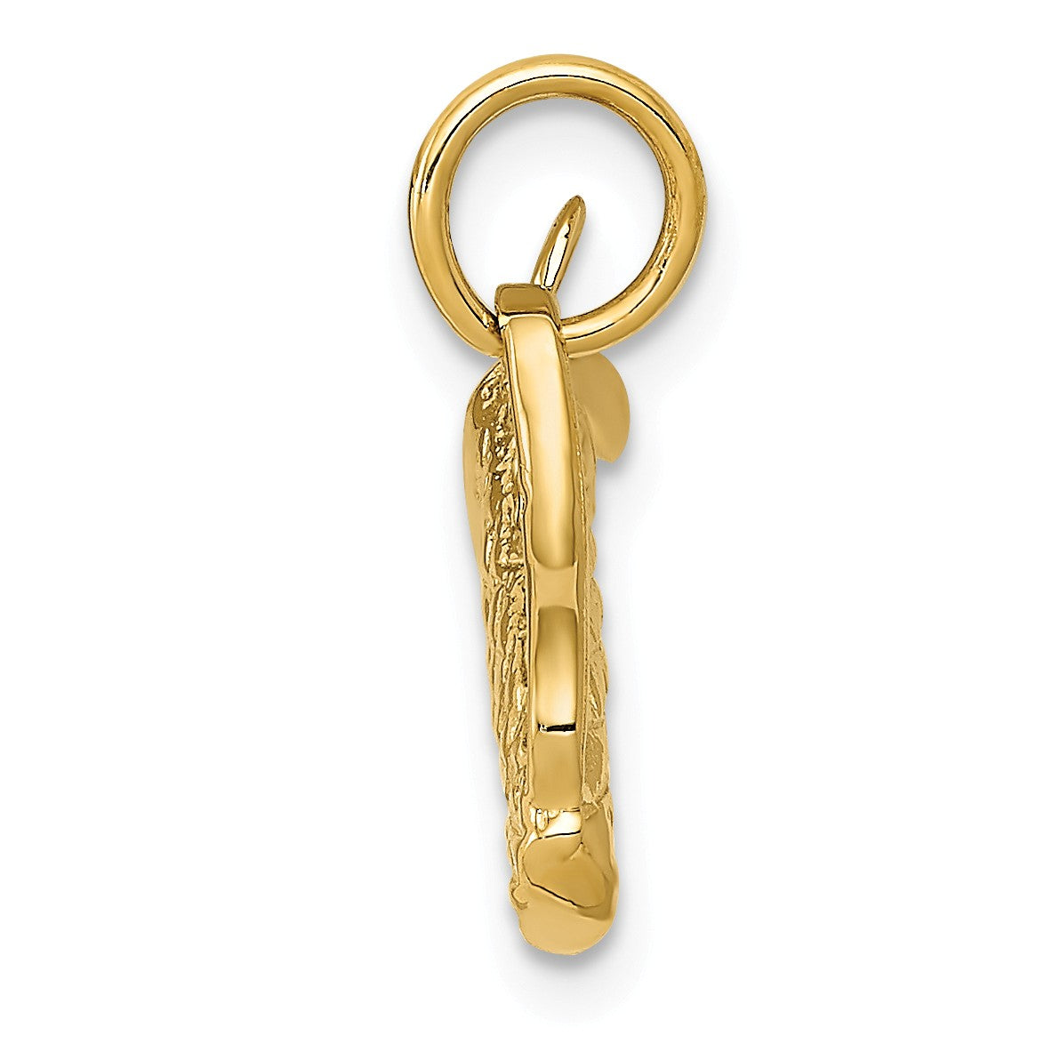 Alternate view of the 14k Yellow Gold Small 3D Golf Bag and Clubs Charm by The Black Bow Jewelry Co.