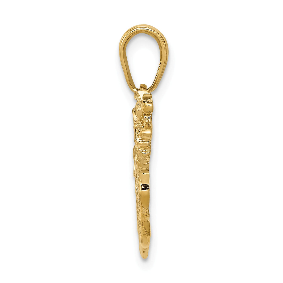 Alternate view of the 14k Yellow Gold Polished Golf Bag Charm by The Black Bow Jewelry Co.