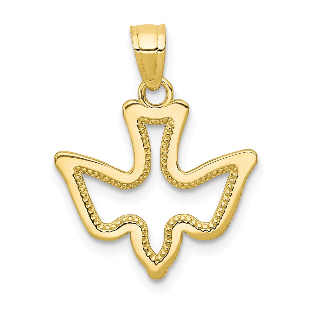 10k Yellow Gold Small Dove Silhouette Pendant, Item P11672 by The Black Bow Jewelry Co.