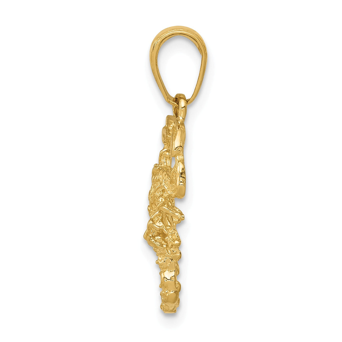 Alternate view of the 14k Yellow Gold Small Polished Scorpion Pendant by The Black Bow Jewelry Co.