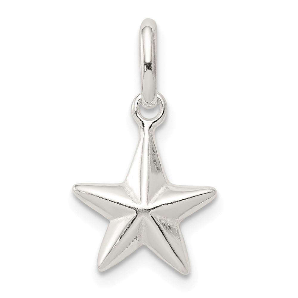 Sterling Silver 10mm Hollow Nautical Star Charm, Item P11951 by The Black Bow Jewelry Co.