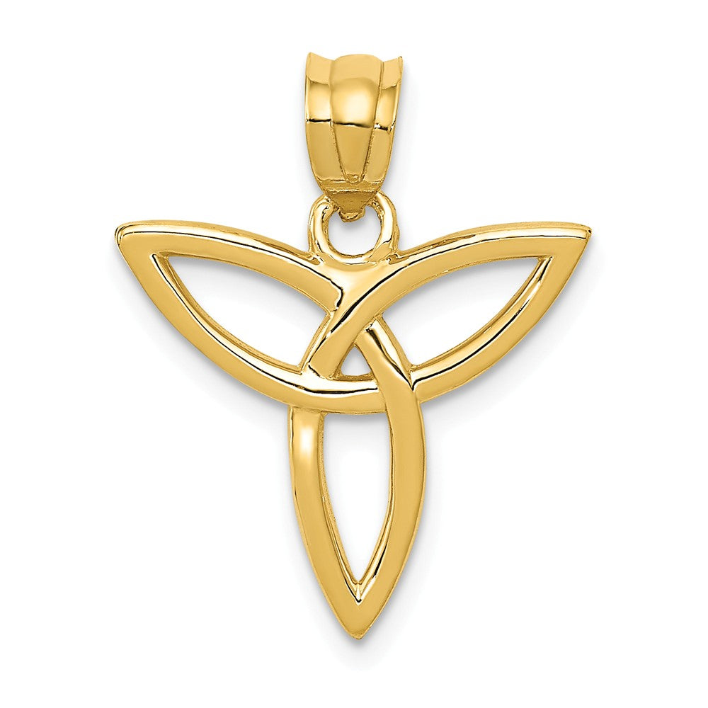 14k Yellow Gold 18mm Trinity Symbol Pendant, Item P11983 by The Black Bow Jewelry Co.