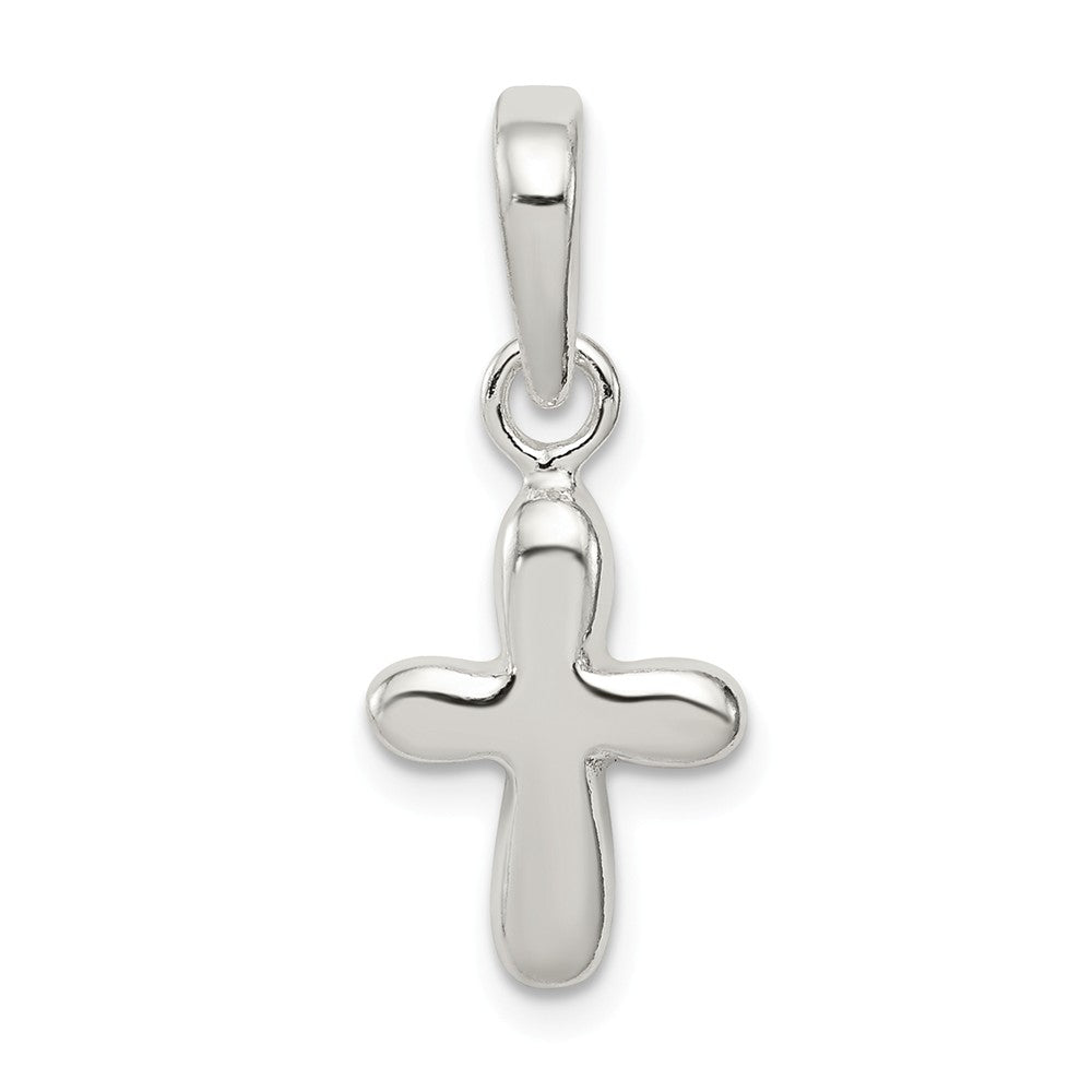 Sterling Silver Polished Cross Pendant, Item P12008 by The Black Bow Jewelry Co.