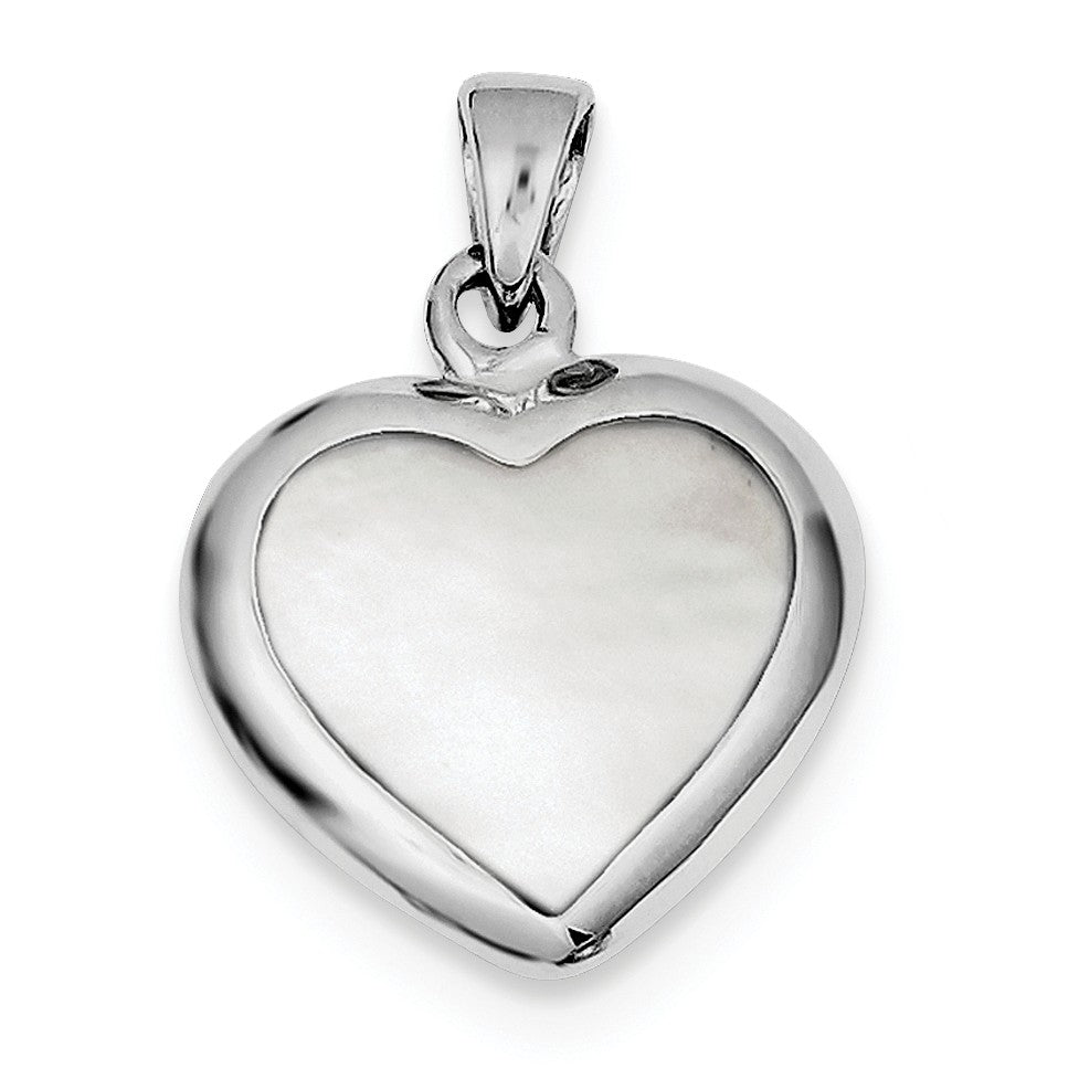 Heart Inlaid Charm Pendants, Geometry Hearts Shape Charm