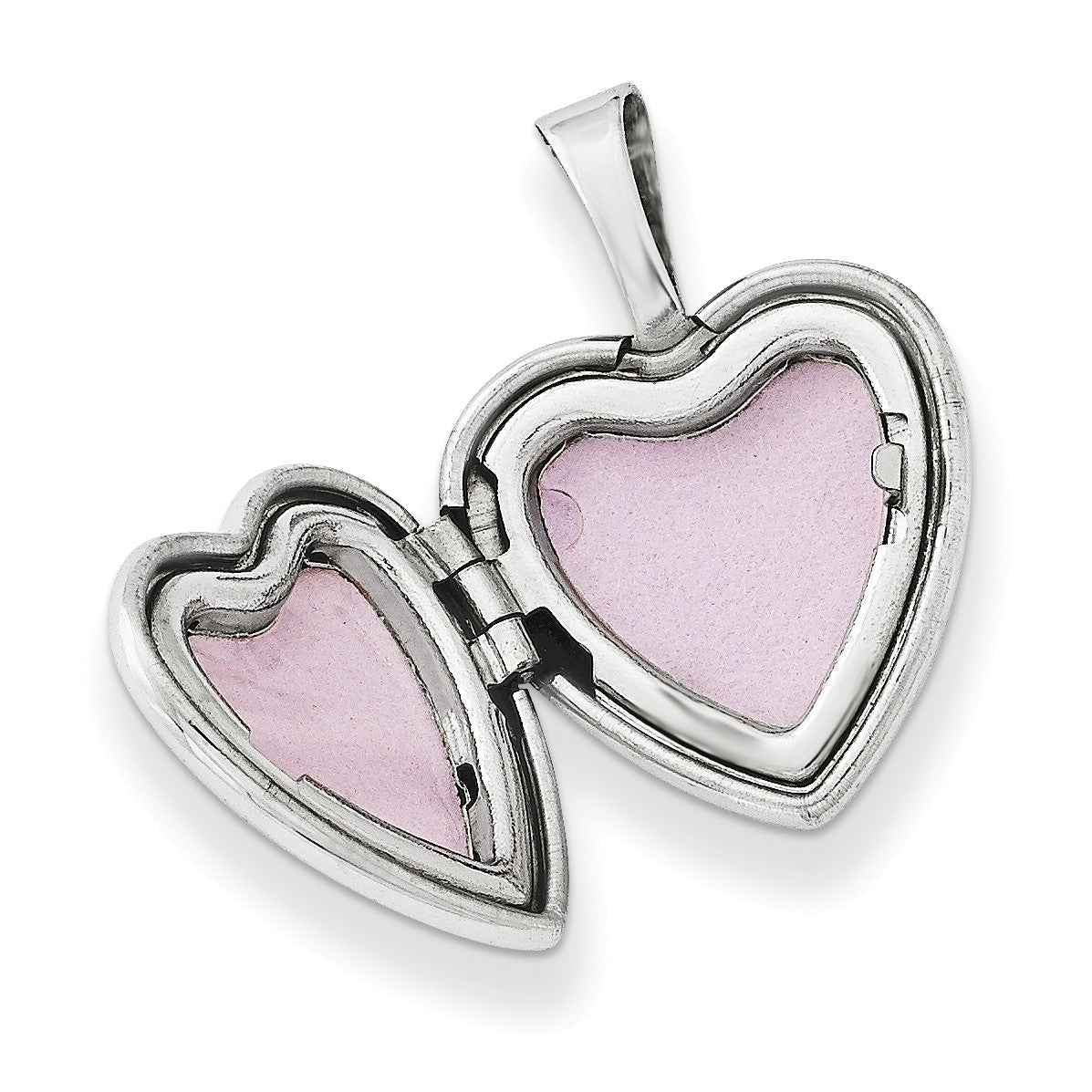 Alternate view of the Sterling Silver 12mm Swirl Etched Heart Locket by The Black Bow Jewelry Co.