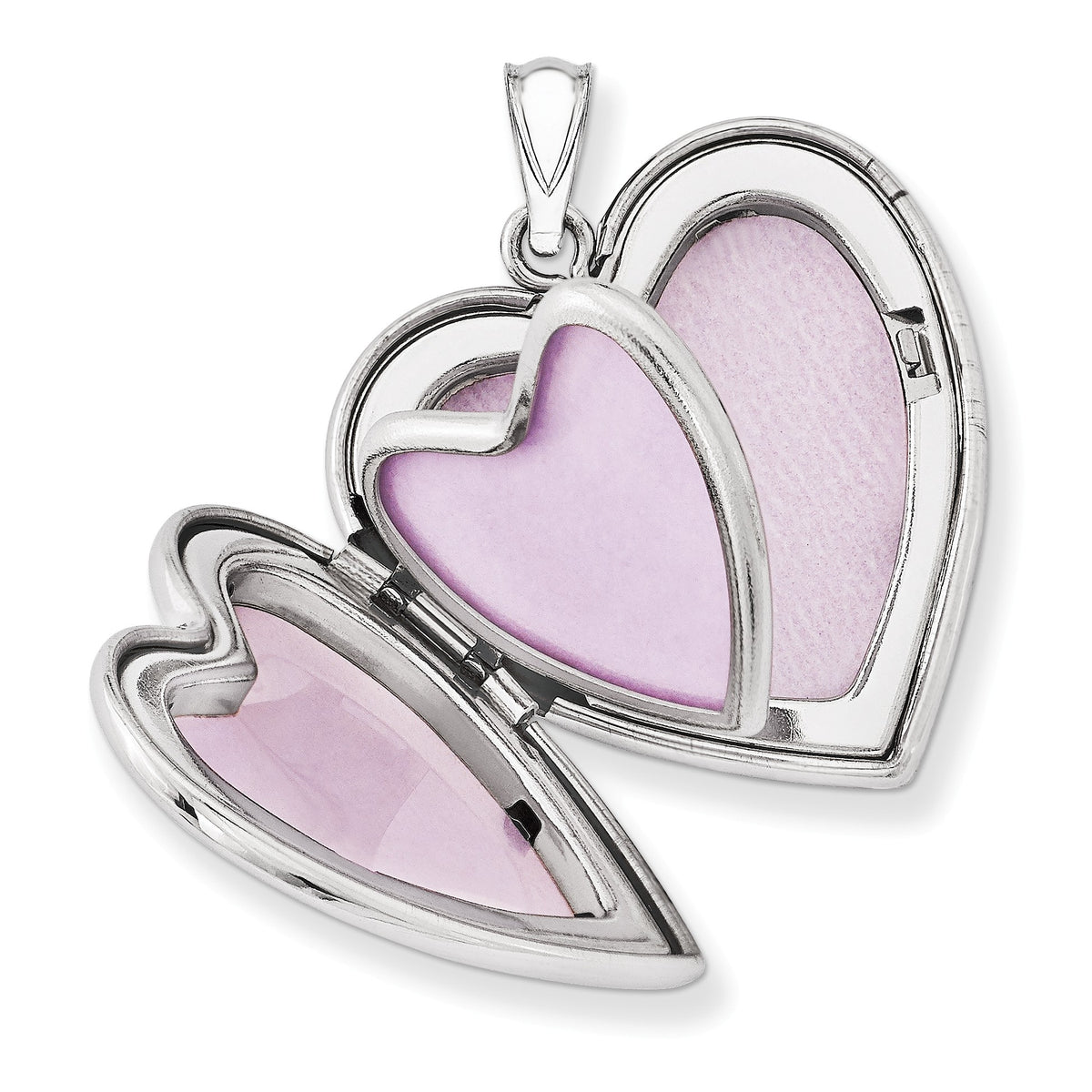 Alternate view of the Sterling Silver 24mm Scrolled Heart Family Locket by The Black Bow Jewelry Co.