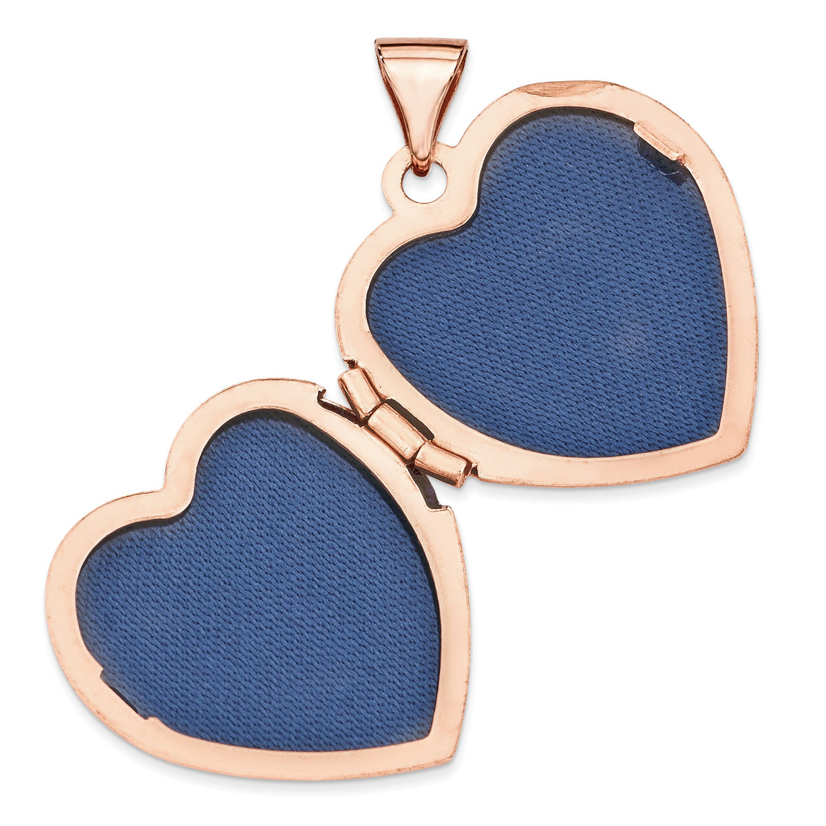 Alternate view of the 14k Rose Gold 18mm Polished Domed Heart Locket by The Black Bow Jewelry Co.