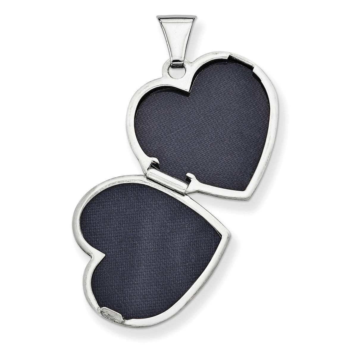 Alternate view of the Sterling Silver 15mm Scroll Heart Locket by The Black Bow Jewelry Co.
