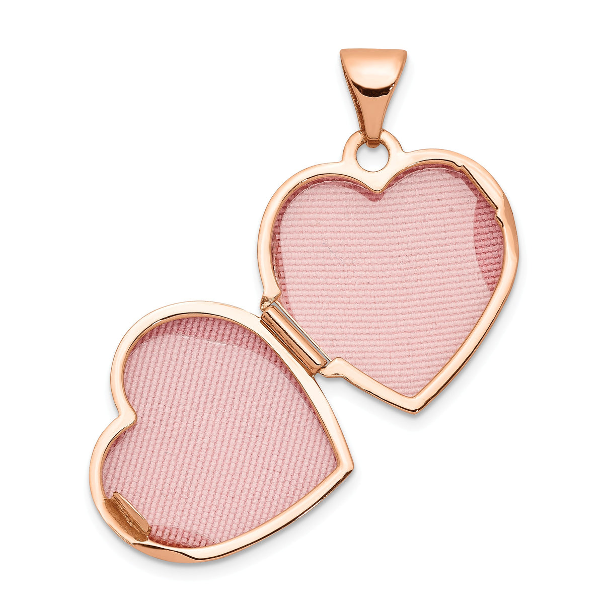 Alternate view of the 14k Rose Gold 15mm Love You Always Reversible Floral Heart Locket by The Black Bow Jewelry Co.