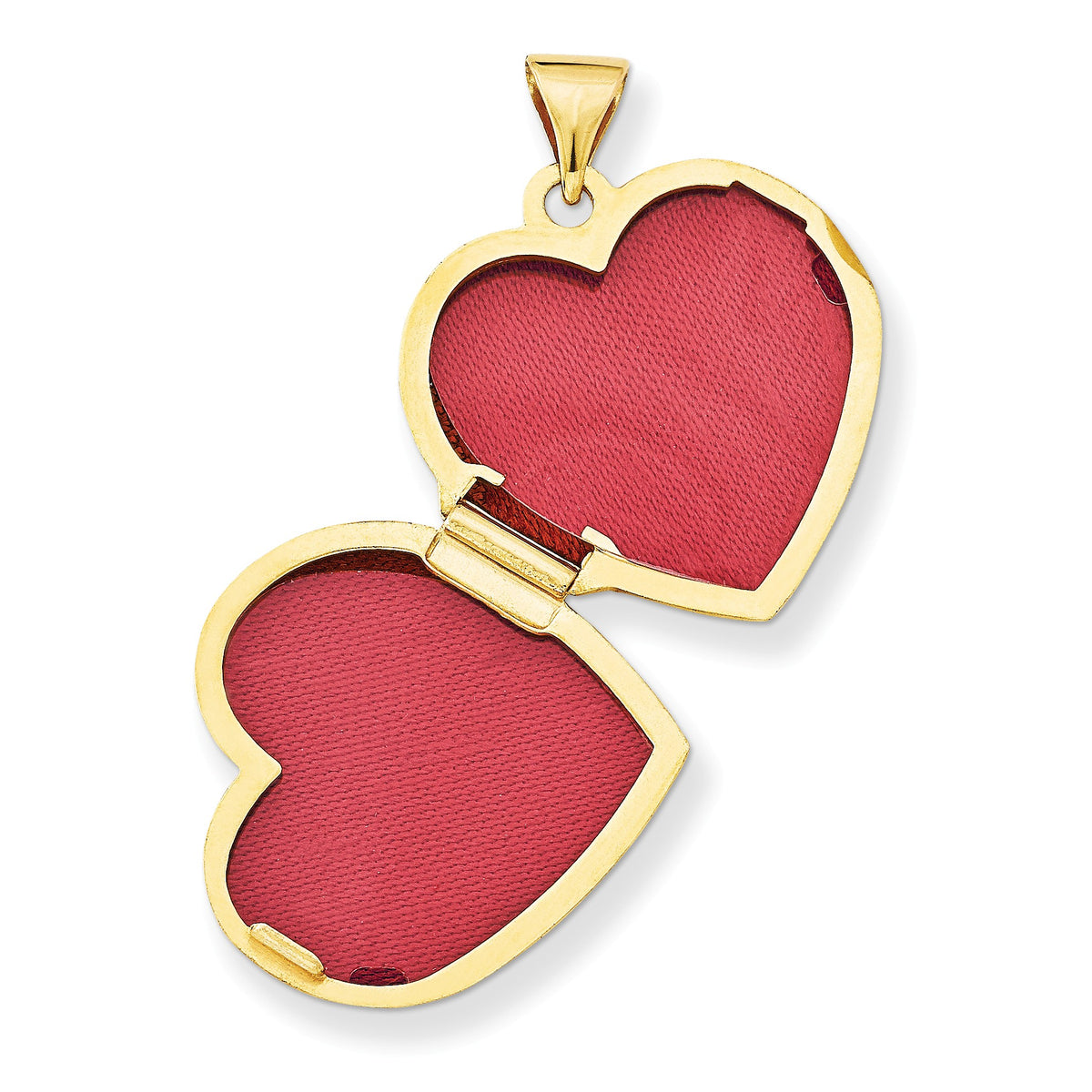 Alternate view of the 14k Yellow Gold &amp; White Rhodium 18mm Daughter Heart Locket Pendant by The Black Bow Jewelry Co.