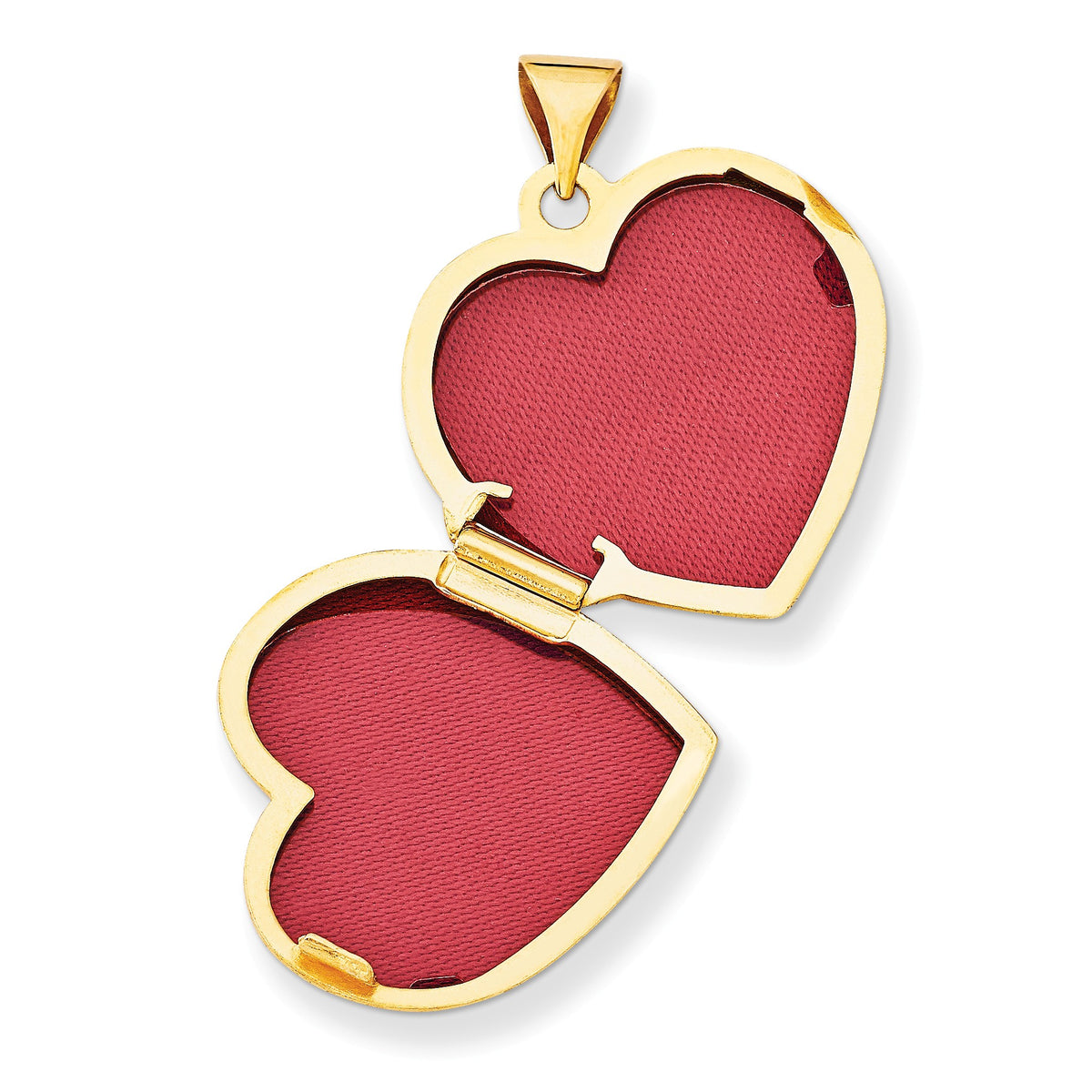 Alternate view of the 14k Yellow Gold &amp; White Rhodium 18mm Heart of Gold Sentiment Locket by The Black Bow Jewelry Co.