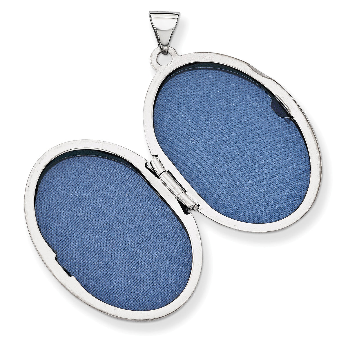 Alternate view of the 14k White Gold Polished Domed Locket, 26mm by The Black Bow Jewelry Co.
