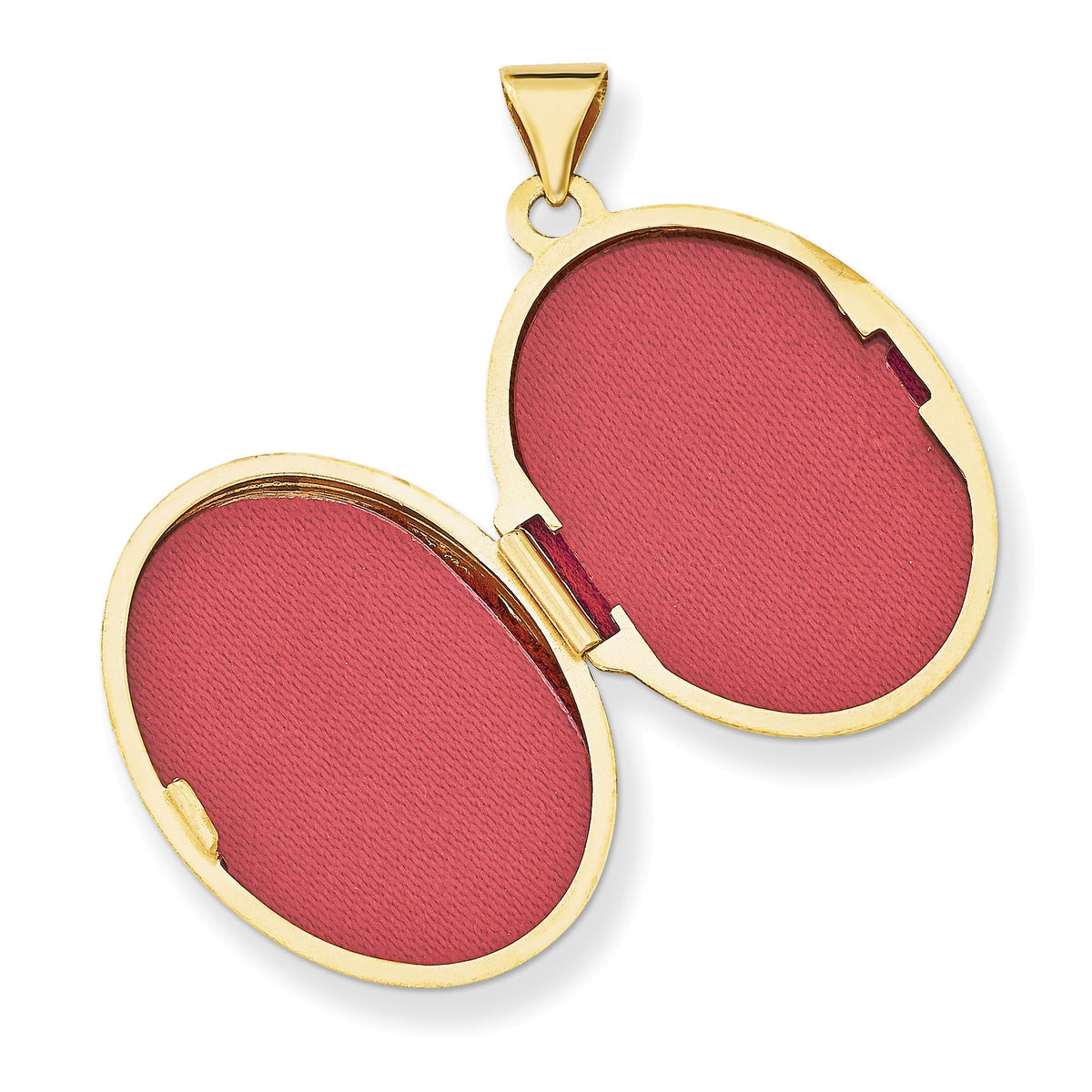 Alternate view of the 14k Yellow Gold 21mm Polished Oval Locket by The Black Bow Jewelry Co.