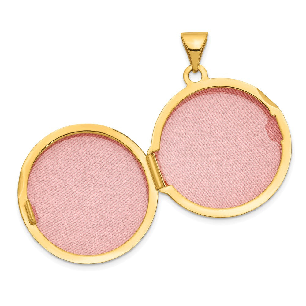 Alternate view of the 14k Yellow Gold 20mm Round Polished Domed Locket by The Black Bow Jewelry Co.