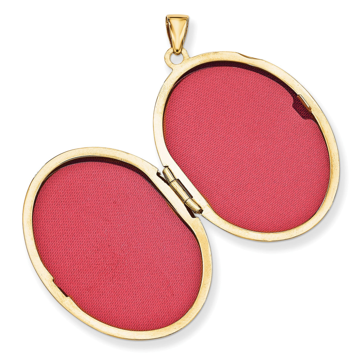 Alternate view of the 14k Yellow Gold 32mm Floral Border Oval Locket by The Black Bow Jewelry Co.