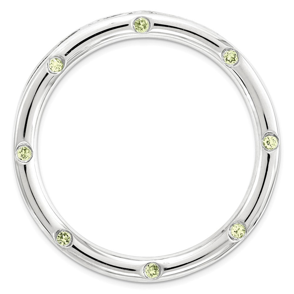 Sterling Silver &amp; Peridot Stackable Expressions Large Slide, 29mm, Item P12367 by The Black Bow Jewelry Co.