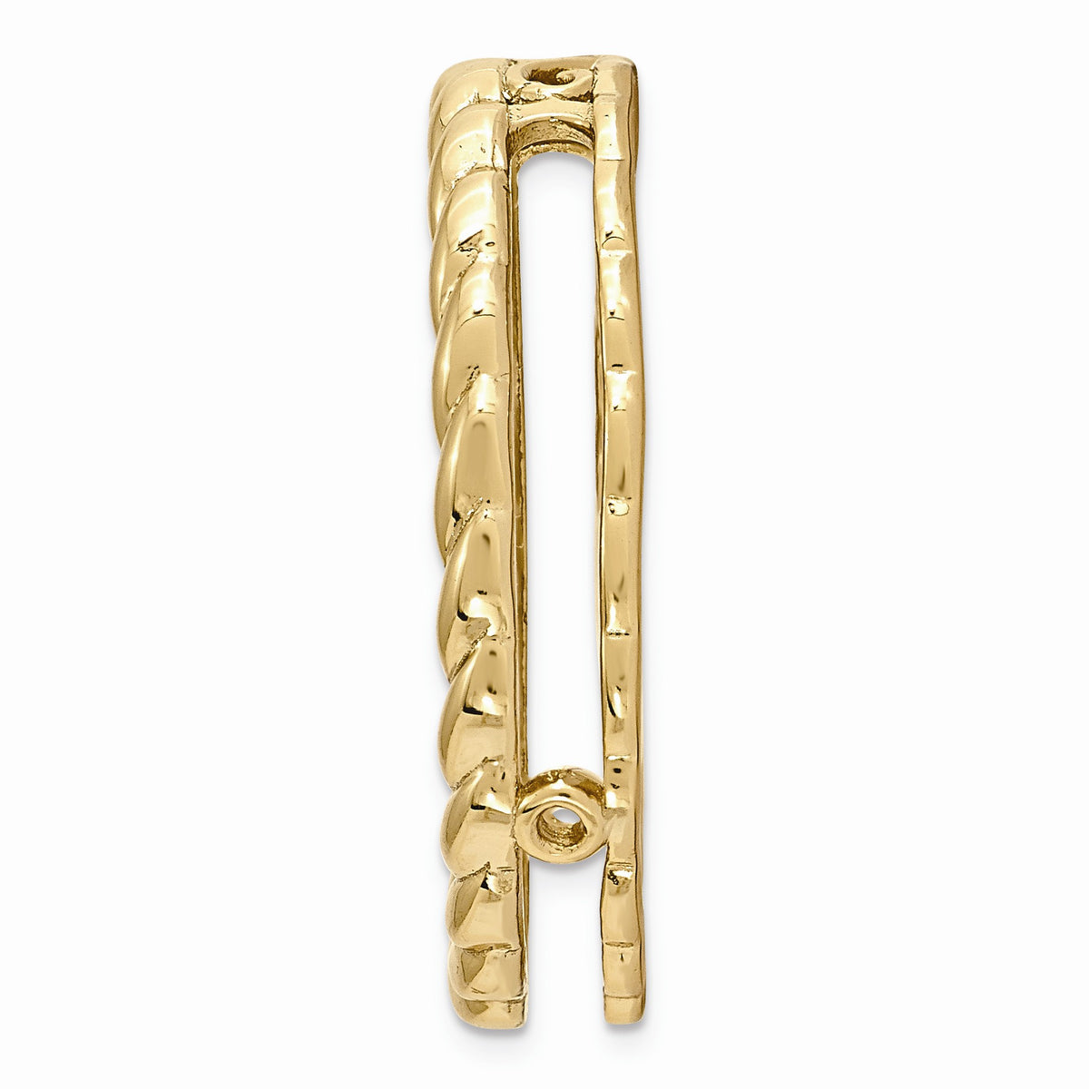 Alternate view of the Gold-Tone Sterling Silver Stackable Medium Rope Slide, 20mm by The Black Bow Jewelry Co.