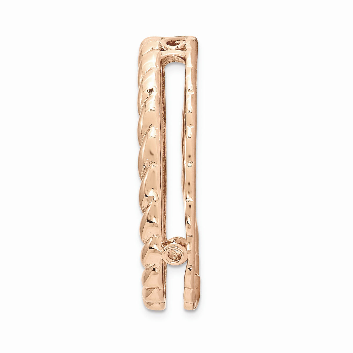 Alternate view of the Rose-Tone Sterling Silver Stackable Medium Rope Slide, 20mm by The Black Bow Jewelry Co.